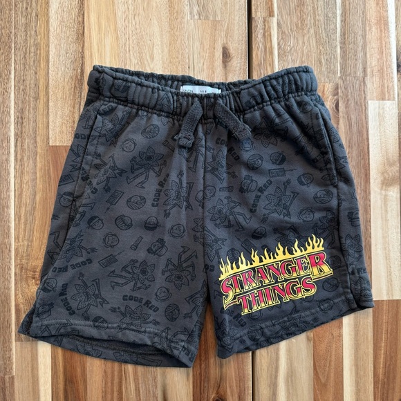 Zara Stranger Things gray elastic mid rise shorts size 8 - Picture 1 of 5